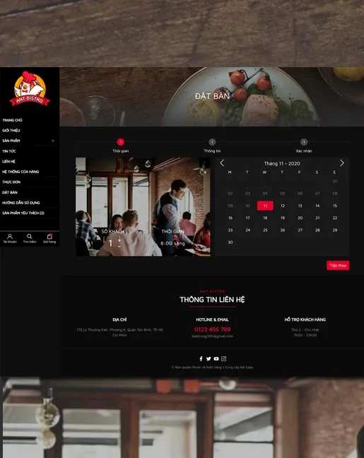 Theme nhà hàng Dola Restaurant phong cách cổ điển